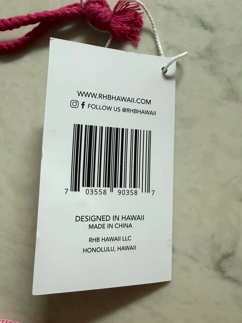 RHB Hawaii Microfiber Beach Towel with  Drawstring Pouch - NWT